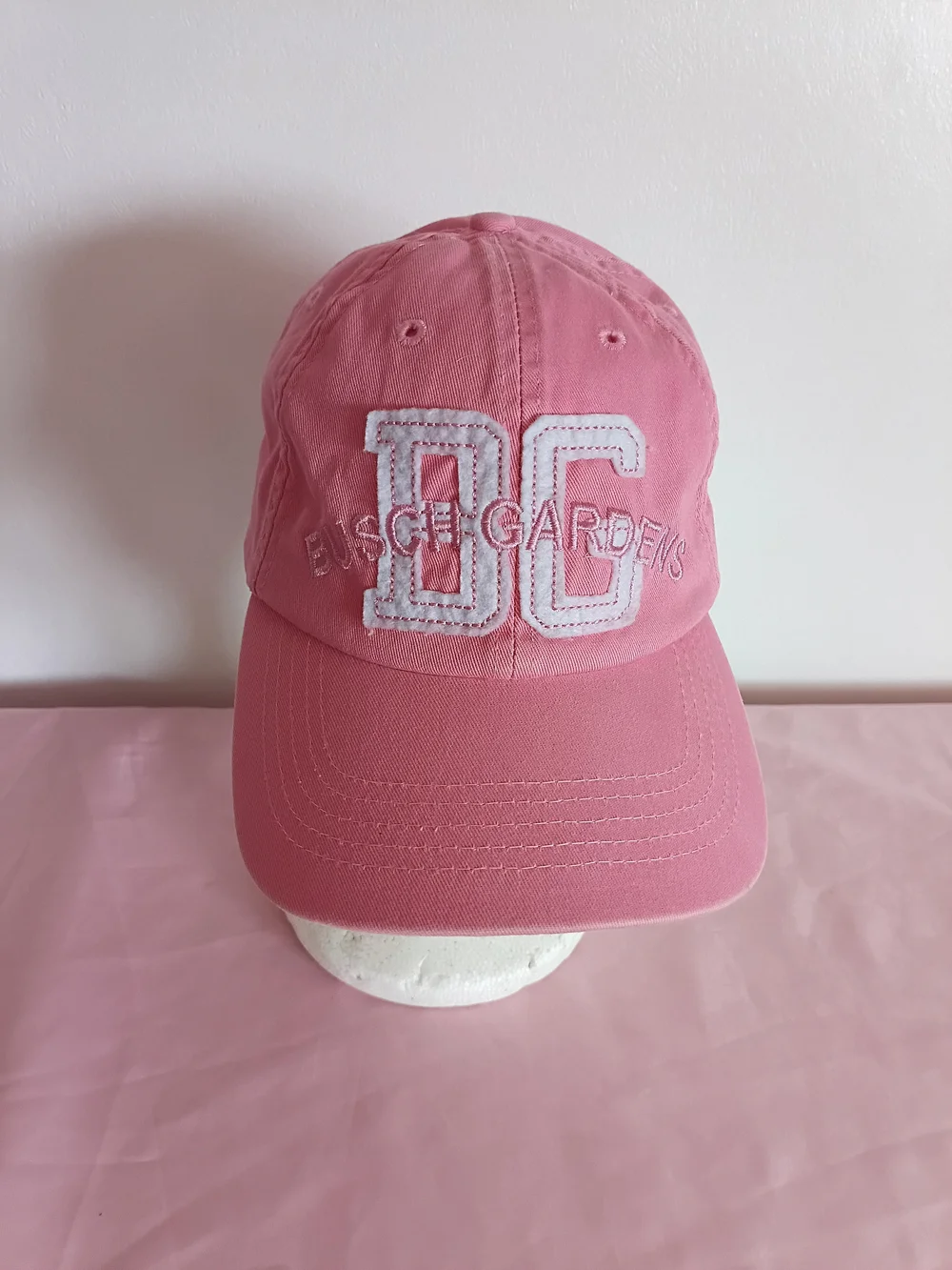 Busch Gardens Pink Retro Tourist Strap back Baseball Cap Hat